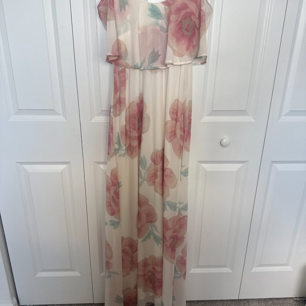 Show Me Your Mumu Caitlin Ruffle Maxi Dress Flowy Boho Fairy Bridesmaid Bridal S - Picture 8 of 15
